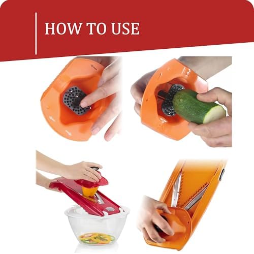 Borner by Reston Lloyd Food Safety Holder for Mandoline Slicers, Cutters & Graters, Protective Finger Guard for Safe Slicing & Grating, Made in Germany, Black