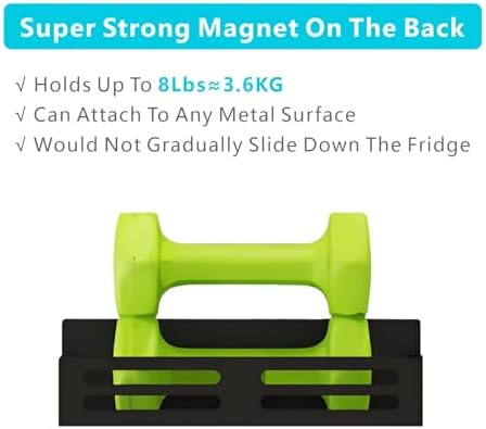Magnetic Spice Rack for Refrigerator Magnetic Fridge Shelf for Kitchen Magnetic Shelves for Fridge 4 Pack Black