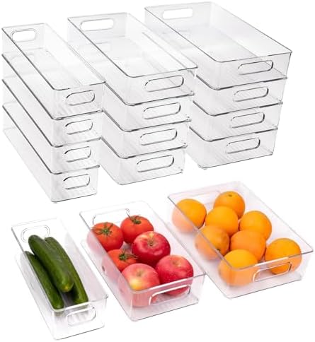 12 Pack Refrigerator Organizer Bins