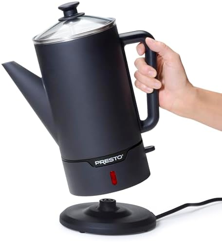 02815 Black Stainless Steel 12-Cup Cordless Coffee Percolator
