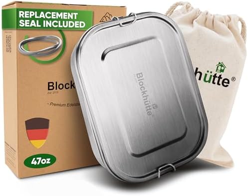 Stainless Steel Lunch Box for Adults I 47oz I Bento Box 3 Compartments with free Sealing, Leak-Proof Container, Metal Lunchbox for Travel, Work, Eco-Friendly Meal Storage Solution