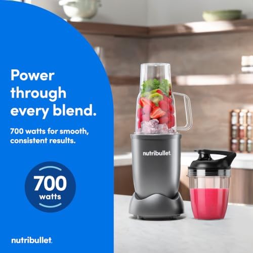 nutribullet Personal Blender, 700W, 21 oz Tumbler Cup, 18 oz Cup, NB30150 - Image 2