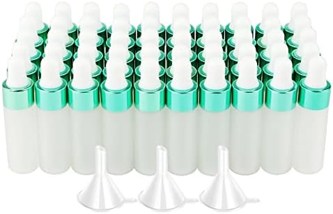 Kesell 50 Pack 5ml Frosted Glass Dropper Bottles for Essential Oils by Kesell