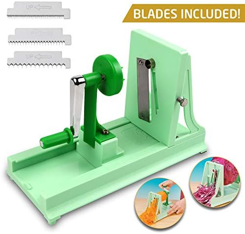 Vegetable Spiralizer with 4 Blades Straight and Serrated