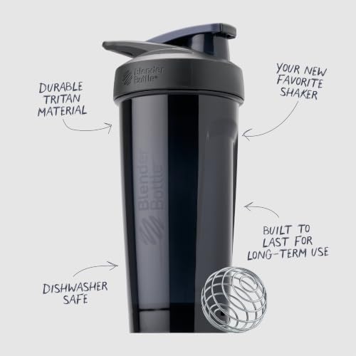 BlenderBottle Sport Flip Tritan Shaker Bottle 28 oz Black - Image 3