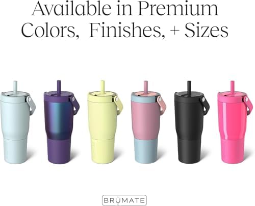 BrüMate Resa 25oz 100% Leakproof Travel Tumbler w/Handle & Straw | Flexible SoftSip Straw | Silicone Sleeve for Durability | Stainless Steel | Cup Holder & Travel Friendly Water Bottle (Primrose) - Image 4