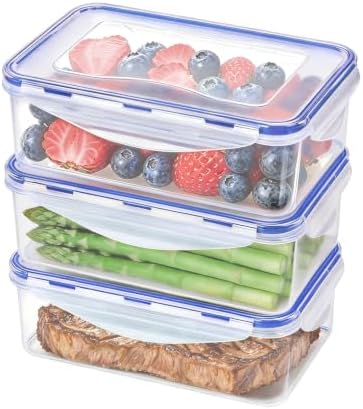 Food Storage Containers, Medium, Set of 3 (4.8 Cup)