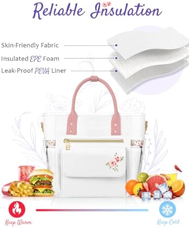 Large Lunch Box Bag Women - Soft Cooler for Work Picnic - Gifts for Women