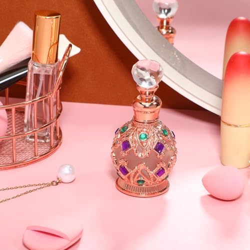 Luxshiny 15ml Glass Perfume Bottle Rose Gold Travel Bottle - Image 2