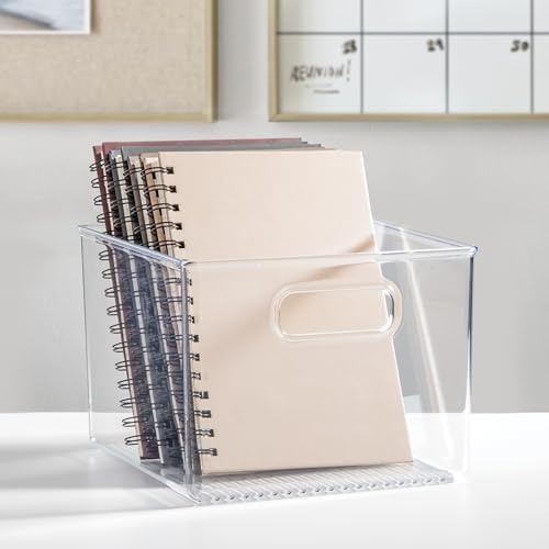 Clear Plastic Storage Bins, 4-Pack