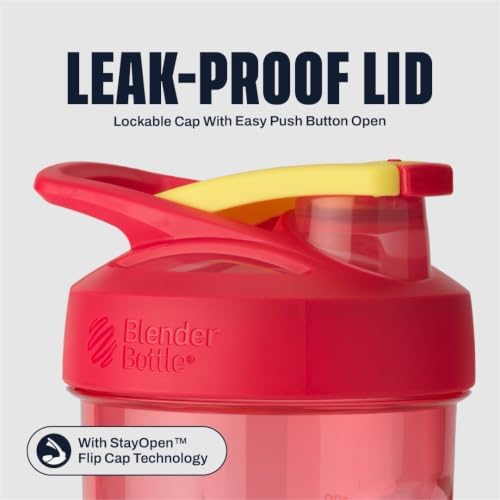 BlenderBottle Sport Flip Tritan Shaker Bottle 28 oz Electric Pink - Image 2