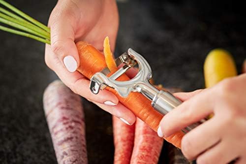 Stainless Steel Wide Crosswise Swivel Peeler, 1.5-inch