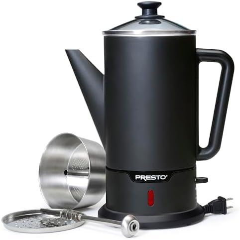 02815 Black Stainless Steel 12-Cup Cordless Coffee Percolator