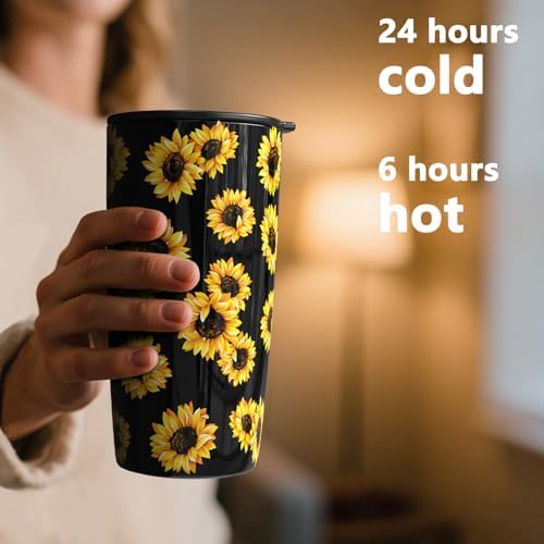 TILUCK 20 oz Insulated Coffee Tumbler with BPA-Free Lid - Image 3
