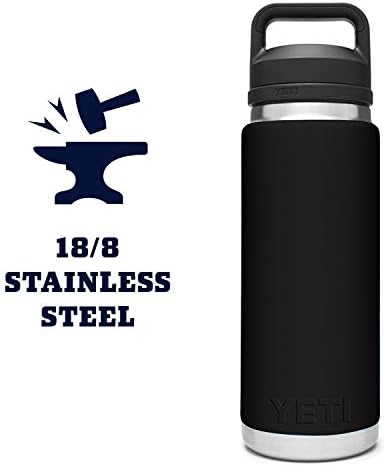 Rambler 26 oz Bottle, Vacuum Insulated, Stainless Steel with Chug Cap, Black