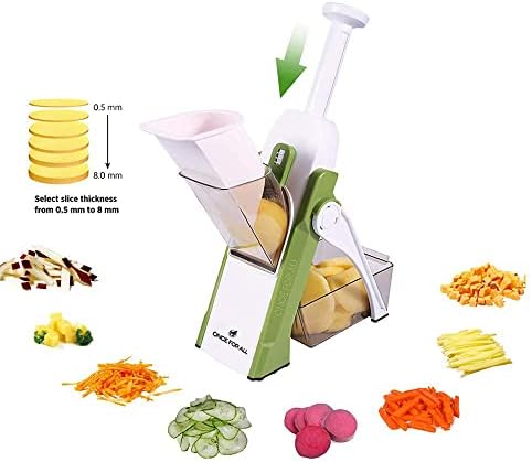 ONCE FOR ALL Upgraded Safe Mandoline Slicer Plus Green & Vegetable Slicer Green - Image 6