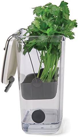 Herb Keeper – 1-Piece, White, with Removable Silicone Drain Plug, BPA-Free Plastic