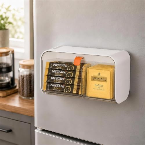Magnetic Tea Bag Organizer with Lids Tea Organizers for Refrigerator