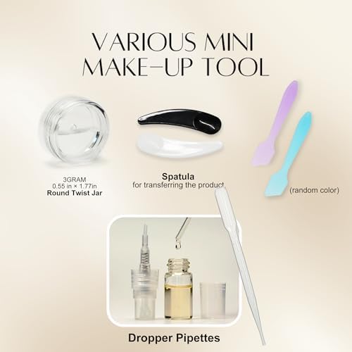PrettyCare Gifts for Women 38 Pcs Mini Travel Makeup Containers Set, Small Empty Container & TSA Approved Travel Bottles Kit with Brushes, fLeak-Proof Cosmetic Jars & Bottles for Travel, and Sample - Image 6