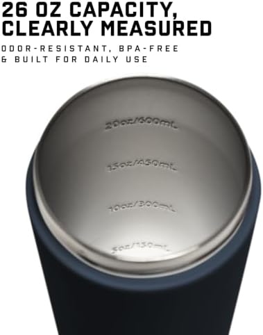 Gymreapers Stainless Steel Protein Shaker Bottle - Double Wall Insulated, Leak Proof, BPA-Free Metal Vacuum Blender Cup For Gym, Sports, Pre & Post-Workout Cold Hydration - 26 OZ (Navy) - Image 4