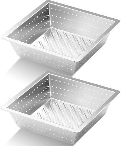 2 Pcs 10 x 10 x 3'' Stainless Steel Commercial Floor Drain Strainer