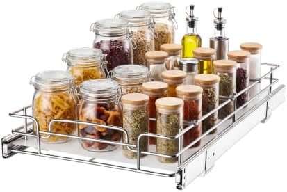 Pull Out Cabinet Organizer 12.2" W x 20.98" D Steel Slide Out Drawers