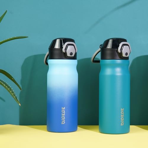 BJPKPK 18 oz Water Bottle with Straw & Handle, Insulated Stainless Flask - Image 5