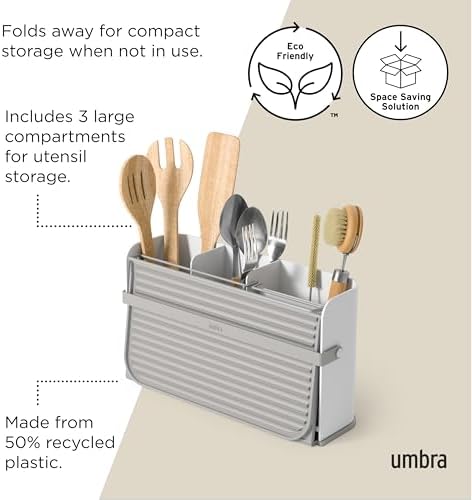 Sling Dish Drying Rack, Space Saving Foldable Storage, White