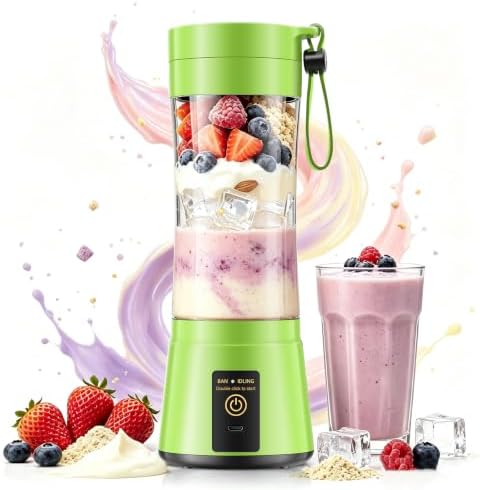 Personal Size Portable Blender Make Smoothies - Mini Blender 12oz Juice Cup by YFIXQNSU