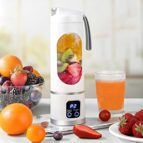 HomeBeyond 15oz Portable Personal Size Blender, Cordless Mini Blender for Shakes & Smoothies, USB-C Rechargeable, BPA Free Travel Juicer, Powerful Blending Suit in Office/Home/Gym by HomeBeyond