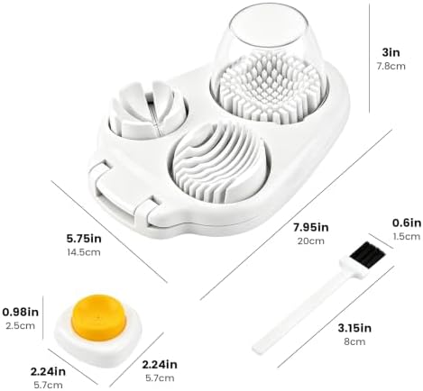 Egg Slicer for Hard Boiled Eggs, 3-in-1 Stainless Steel Egg Cutter - Image 5