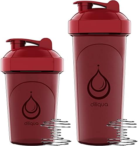 10 PACK- Shaker Bottles with Wire Whisks for Protein Mixes | Leakproof Blender Shaker Bottle Pack | BPA-Free & Dishwasher Safe | 5 Large 28 oz & 5 Small 20 oz Shaker Bottle | Cups for Shakes
