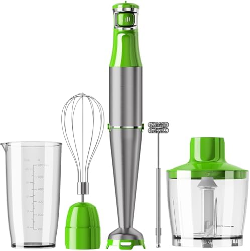 Turelar Immersion Blender Handheld Corded, 1100W 5 in 1 Hand Blender Set by Turelar