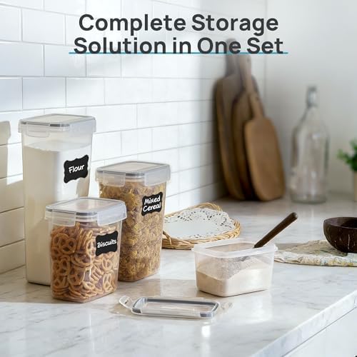 Airtight Food Storage Containers with Lids, 24 pcs, Gray