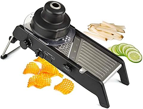 PL8 Professional Mandoline 2.0 - Adjustable Mandoline Slicer with 4 Cutting Thicknesses, Spring-Loaded Hand Guard, Stainless Steel Slicing Ramp, Foldable Non-Skid Feet for Safe, Convenient Food Prep - Image 7
