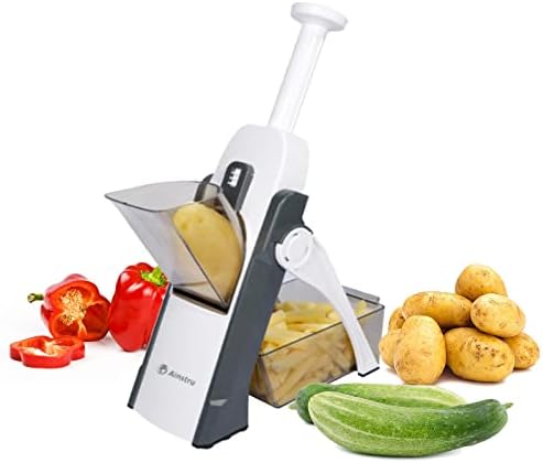 Vegetable Chopper Mandoline Slicer Adjustable Vegetable Cutter Safe Multi-purpose Food Vegetable Slicer for Kitchen (Gray) by Unknown