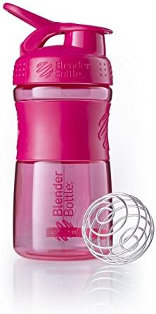BlenderBottle SportMixer Tritan Grip Shaker Bottle, Pink/Pink, 20-Ounce by BlenderBottle