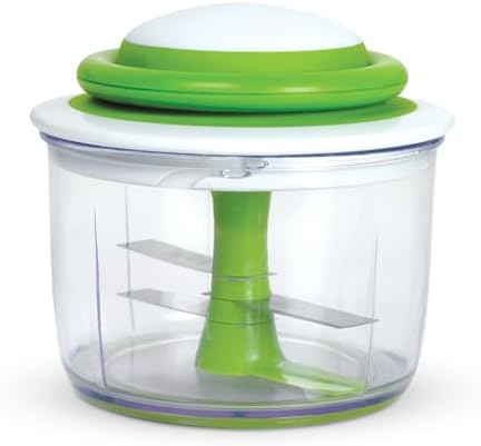 VeggiChop Hand-Powered Food Chopper (Arugula), 5.5" x 5.5" x 5"
