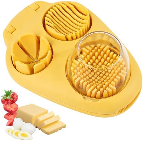 3 In 1 Egg Slicer For Hard Boiled Eggs, Strawberry Slicer Grape Cutter by Eosraffa