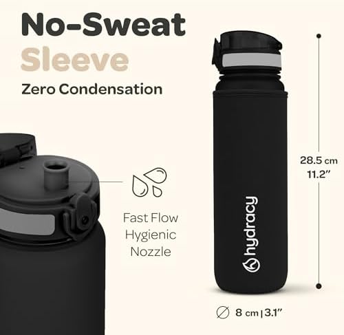 Motivational Water Bottle with Time Marker & Fruit Infuser 32 oz