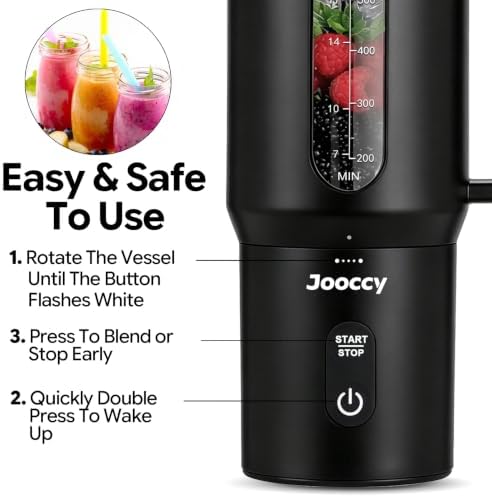 Portable Smoothie for Blender, 18oz personal, Cordless Rechargeable - Image 4