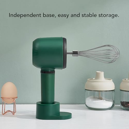 Hand Electric Mixer,1200mAh USB Rechargeable Cordless Portable Electric Egg Beater Electric Egg Blender with 2 Whisk Handheld Baking Stirrer for Cake Baking Cookware - Image 3