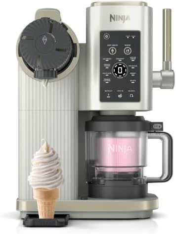 Ninja Creami Scoop&Swirl Ice Cream Maker Amazon Exclusive Bone & Champagne by Unknown