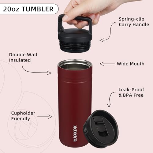 BJPKPK 20 oz Insulated Travel Water Bottle, Coffee Tumbler Stainless Steel - Image 3