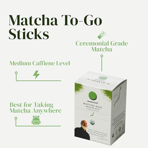 Dr. Weil Matcha Kari Organic Matcha Sticks - Ceremonial Grade - 12 Packets - Image 3