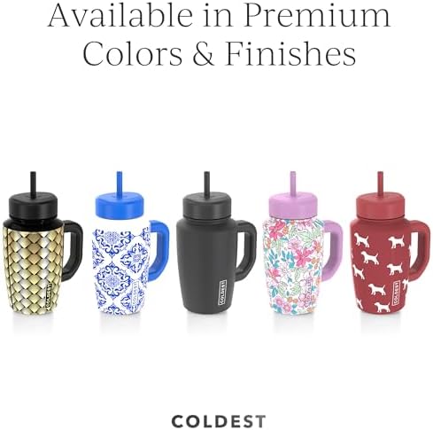 Coldest Tumbler with Handle & Coffee Lid - 100% Spill Proof Tumbler (3 Lids) - Stainless Steel Insulated Leakproof Tumblers for Women & Men - Cup Holder Friendly - 15 oz (Magical Potions) - Image 6