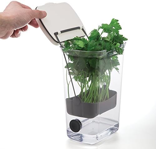 Herb Keeper – 1-Piece, White, with Removable Silicone Drain Plug, BPA-Free Plastic