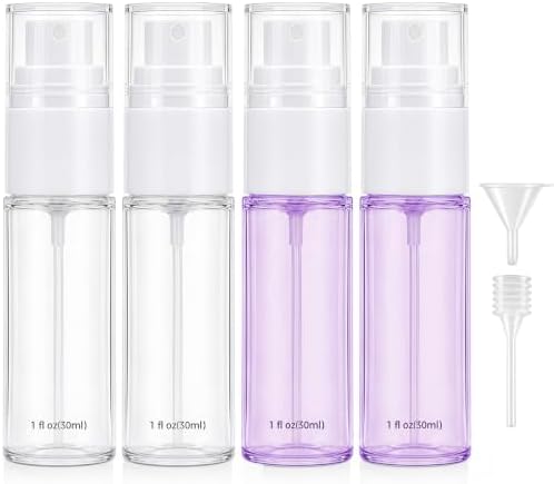 YIERSO Refillable Spray Bottles 1oz 30ml 4-Pack Small Travel Bottle by YIERSO