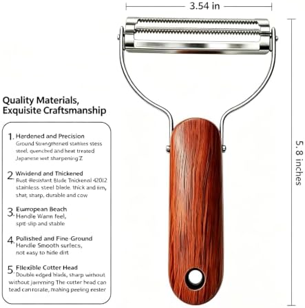Cabbage shredder, Wide Serrated Stainless Steel Blade Wood Handle