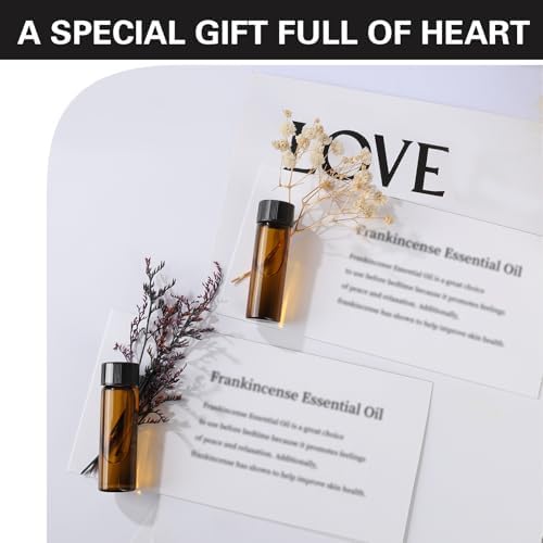 Teenitor 100pcs Essential Oil Bottles, 5ml Essential Oil Bottles Empty Glass Anointing Bottles, Small 5ml Oil Vial, Sample Bottles - Image 6